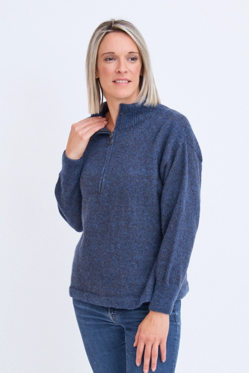 Pull laine yack col chemine femme ymzf 5