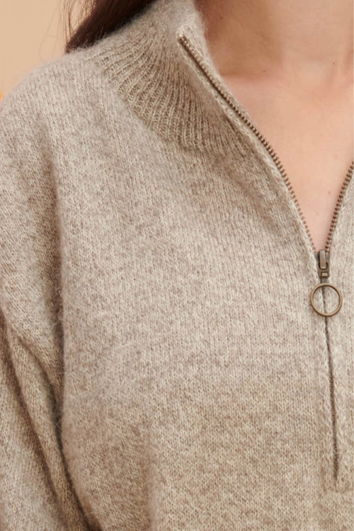 Pull laine yack col chemine femme ymzf 8