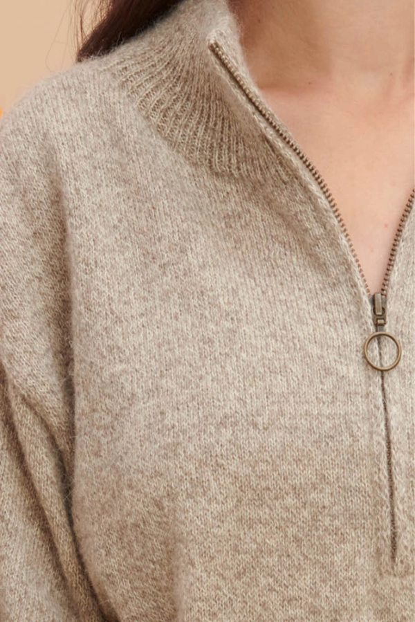 Pull laine yack col chemine femme ymzf 8