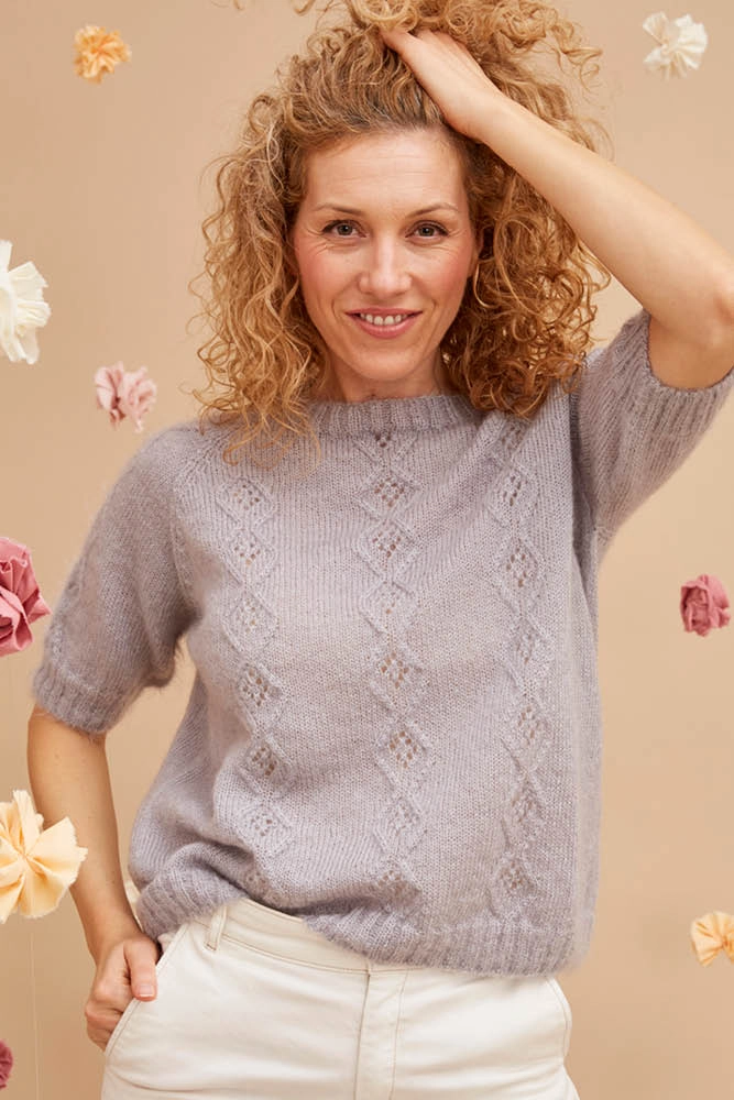 Pull mohair manches courtes pmca pe24 4