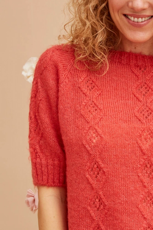 Pull mohair manches courtes pmca pe24 8