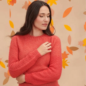 Pull laine col rond point de riz