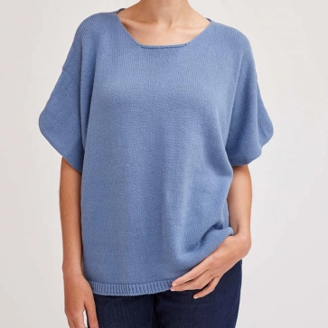 Pull tunique en coton bio pour femme