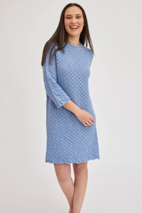 Robe courte en coton recyclé et bio