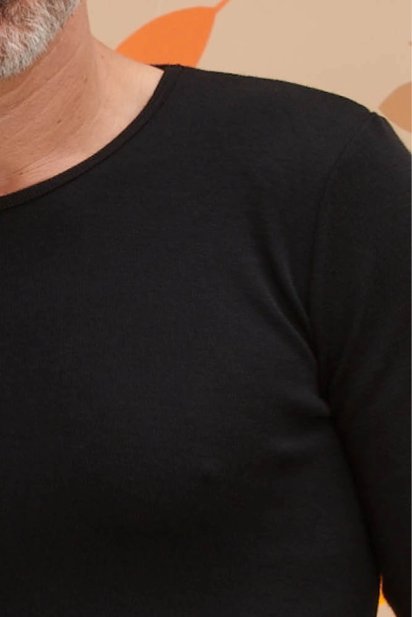 T shirt laine manches longues homme tlrh B