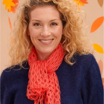 Tour de cou en laine mohair pour femme